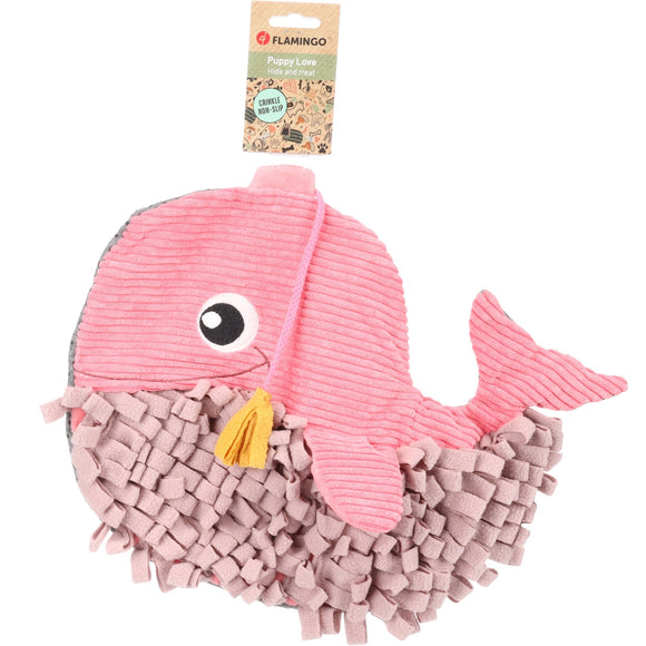 Flamingo Whale Sniffing Mat – Interactive Rustling Carpet, 38cm, Engaging Play for Puppies and Small Dogs