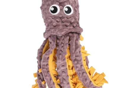 Flamingo Sniffing Carpet Puppy Squid – Interactive Rustling Octopus Enrichment Toy, 47cm