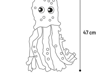 Flamingo Sniffing Carpet Puppy Squid – Interactive Rustling Octopus Enrichment Toy, 47cm