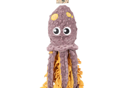 Flamingo Sniffing Carpet Puppy Squid – Interactive Rustling Octopus Enrichment Toy, 47cm