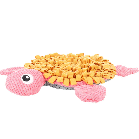 Flamingo Sniffing Carpet Turtle – Interactive Pink Mat with Squeaker, 38cm, Engaging Design
