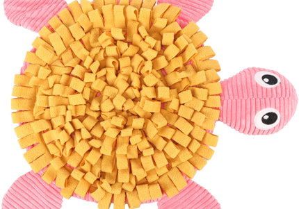 Flamingo Sniffing Carpet Turtle – Interactive Pink Mat with Squeaker, 38cm, Engaging Design