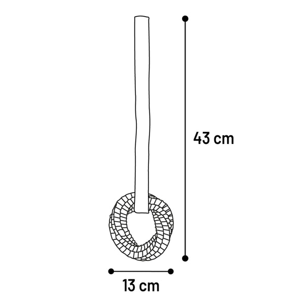 Flamingo Glowa Tug Rope Ring – Large Glow-in-the-Dark Yellow and Blue Durable Toy