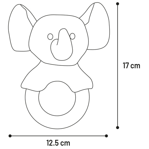 Flamingo Puppy Love Fabbo Elephant – Soft Plush Puppy Toy with Teether Attachment, Elephant Design