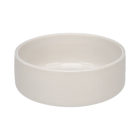 Flamingo Rama Ceramic Bowl White – Medium Durable Ceramic Feeding Dish, Modern Design