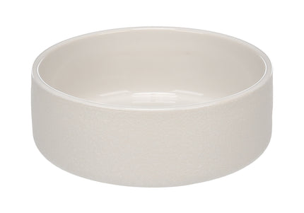 Flamingo Rama Ceramic Bowl White – Small Durable Ceramic Feeding Dish, Modern Design