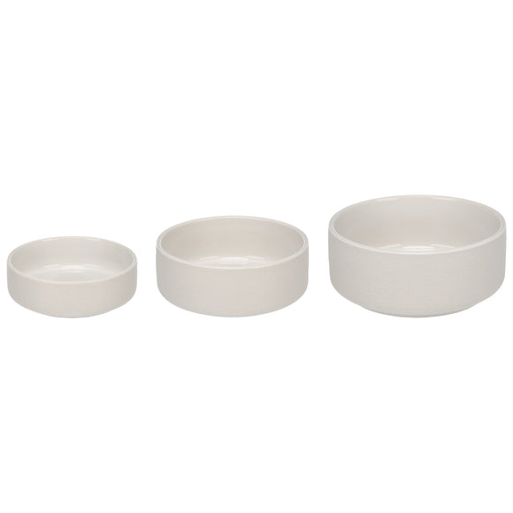 Flamingo Rama Ceramic Bowl White – Medium Durable Ceramic Feeding Dish, Modern Design