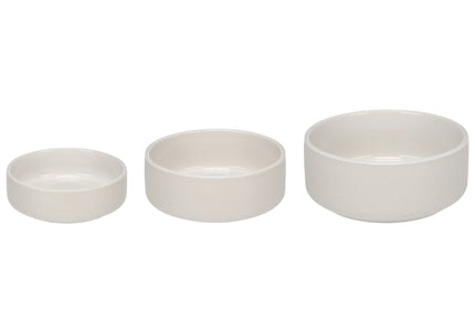 Flamingo Rama Ceramic Bowl White – Small Durable Ceramic Feeding Dish, Modern Design