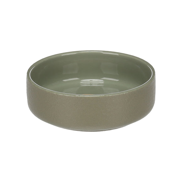 Flamingo Rama Ceramic Bowl Green – Large Durable Pet Feeding Dish, Non-Slip Base