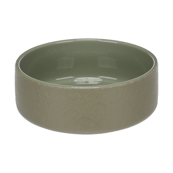 Flamingo Rama Ceramic Bowl Green – Large Durable Ceramic Feeding Dish, Modern Design