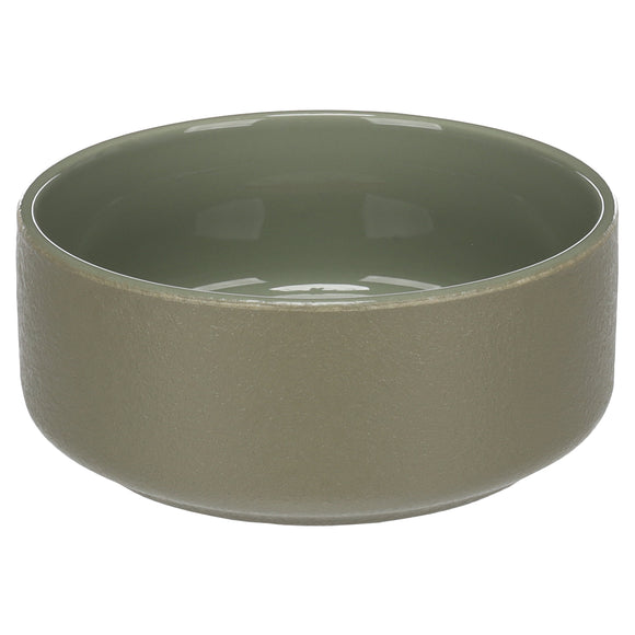 Flamingo Rama Ceramic Bowl Green – Large Durable Ceramic Feeding Dish, Modern Design