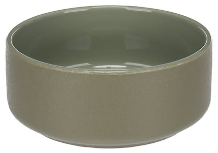 Flamingo Rama Ceramic Bowl Green – Large Durable Pet Feeding Dish, Non-Slip Base