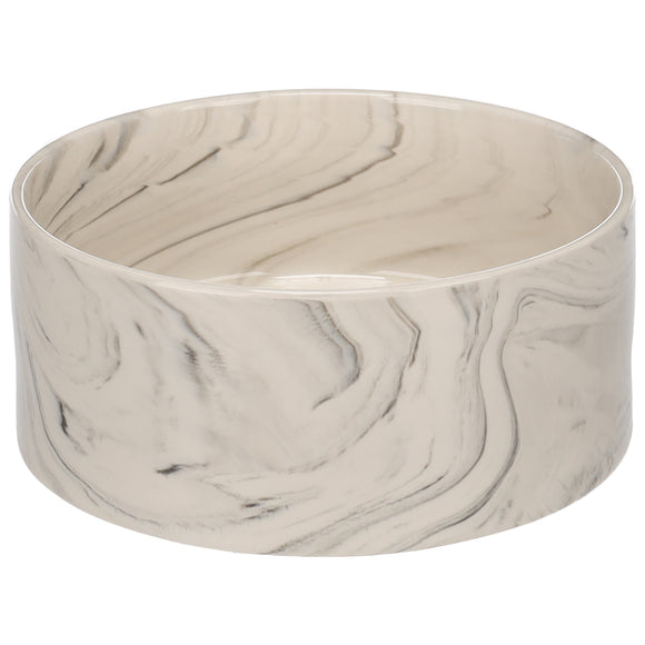 Flamingo Baron Ceramic Bowl – Small Imitation Marble Design, Durable and Easy to Clean