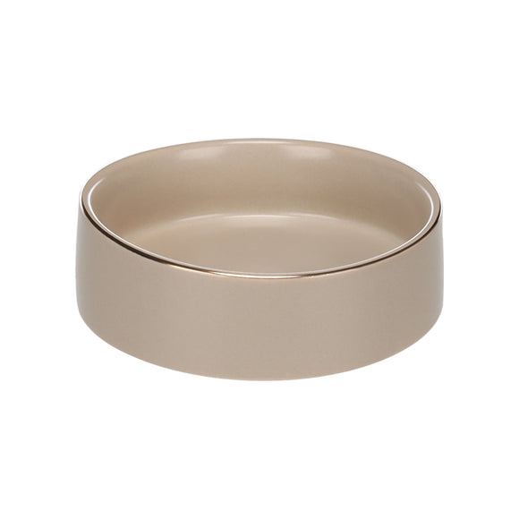 Flamingo Eram Ceramic Bowl – Beige Small Bowl with Shiny Rim, Durable Finish