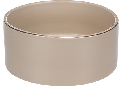 Flamingo Eram Ceramic Bowl – Beige Small Bowl with Shiny Rim, Durable Finish
