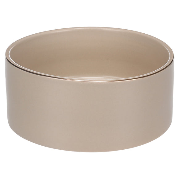 Flamingo Eram Ceramic Bowl – Beige Small Bowl with Shiny Rim, Durable Finish