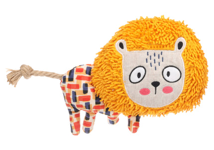 Flamingo Saffia Lion Plush Dog Toy – Soft Squeaker Lion with Rustling Sound