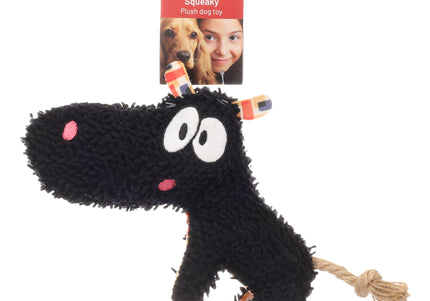 Flamingo Saffia Hippopotamus Plush Dog Toy – Soft Squeaky Play Companion, Durable Design