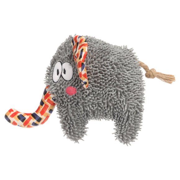 Flamingo Saffia Elephant Plush Dog Toy – Soft Rustling Elephant with Squeaker