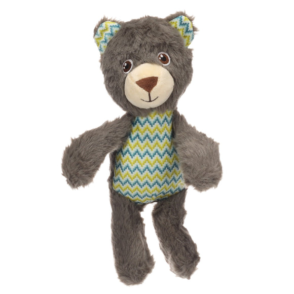 Flamingo Drala Bear Plush Toy – Grey 29cm, Soft Squeaker Comfort Companion