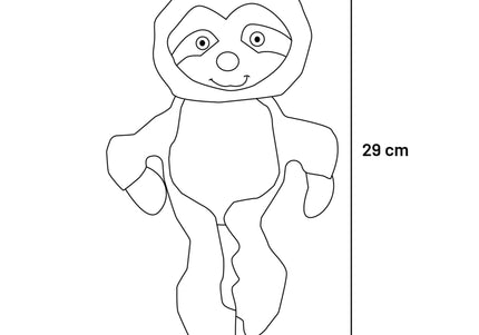 Flamingo Drala Sloth Plush Toy – Soft Grey 29cm Squeaky Companion, Durable Design