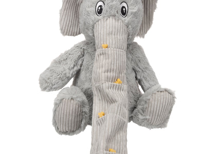 Flamingo Hida Elephant Grey Treat Toy – Ultra-Soft Plush Elephant, Gentle Chew Companion