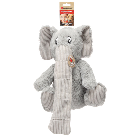 Flamingo Hida Elephant Grey Treat Toy – Ultra-Soft Plush Elephant, Gentle Chew Companion