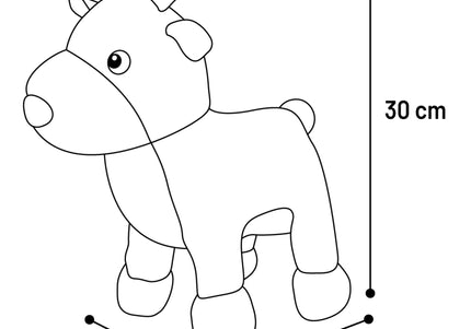 Flamingo Araceli Reindeer Christmas Dog Toy – Plush Squeaky Gray Holiday Playmate