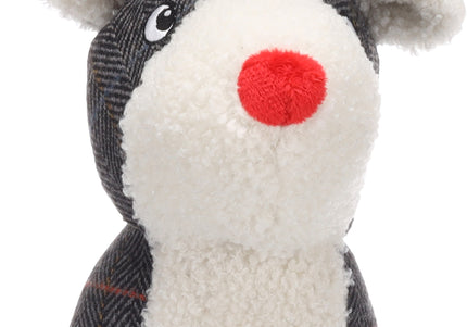 Flamingo Araceli Reindeer Christmas Dog Toy – Plush Squeaky Gray Holiday Playmate