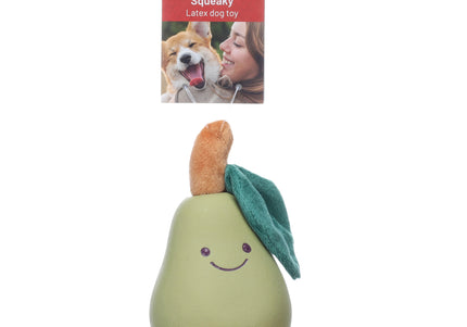 Flamingo Citri Pear Squeaker Toy – Chewable Plush Pear Design, Soft and Entertaining
