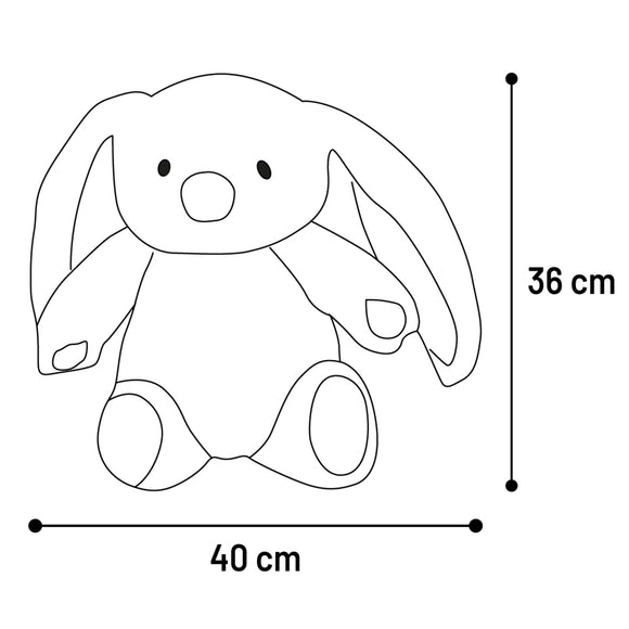 Flamingo Roegie Rabbit Plush Mascot – Soft Beige Cuddly Toy, Small Size