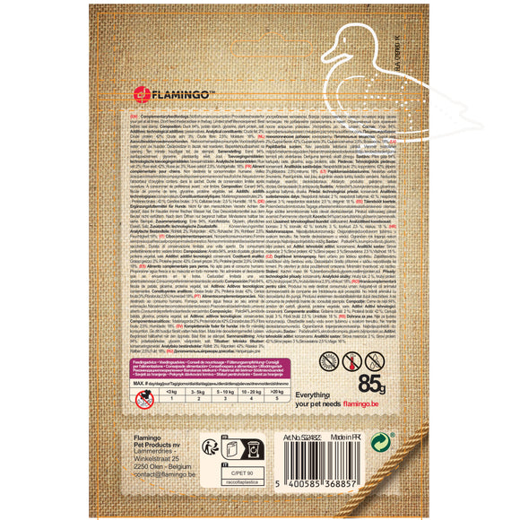 Flamingo Hapki Duck Roll Treats – Soft Meaty Rolls, 85g, High-Protein Snack