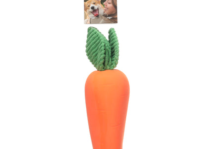 Flamingo Seezo Carrot Rubber Toy – Durable Squeaky Play Toy with Fun Sound Effects