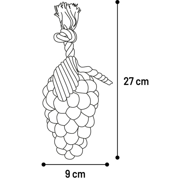 Flamingo Seezo Grape Rubber Toy – Durable Squeaky Play Toy with Realistic Grape Design