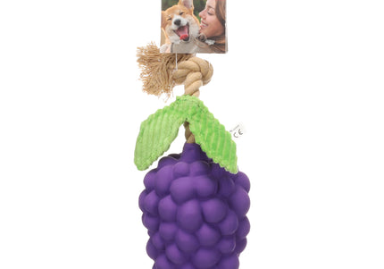 Flamingo Seezo Grape Rubber Toy – Durable Squeaky Play Toy with Realistic Grape Design