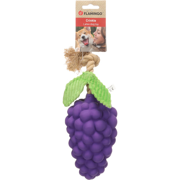 Flamingo Seezo Grape Rubber Toy – Durable Squeaky Play Toy with Realistic Grape Design