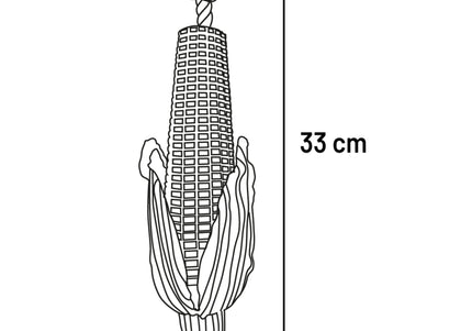 Flamingo Seezo Corn Rubber Toy – Durable Squeaky Play Toy with Realistic Corn Design