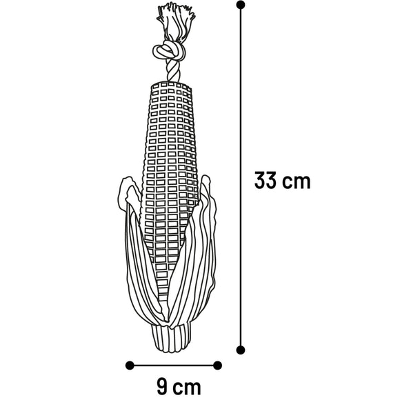 Flamingo Seezo Corn Rubber Toy – Durable Squeaky Play Toy with Realistic Corn Design
