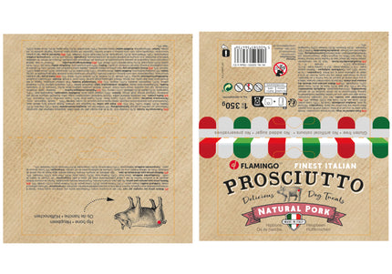 Flamingo Pork Hip Bone with Meat 350g – Natural Pork Thigh Bone, Long-Lasting Chew Treat