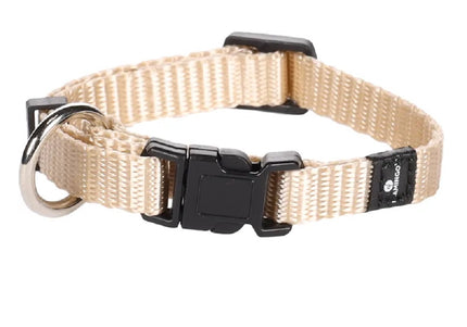 Flamingo Ziggi Small Nylon Collar 20-35cm – Adjustable, Lightweight, Beige Design