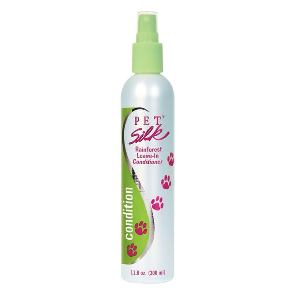 Pet Silk Rainforest Leave-In Conditioner 300ml – Antistatic Moisturizing Coat Spray with Tropical Scent