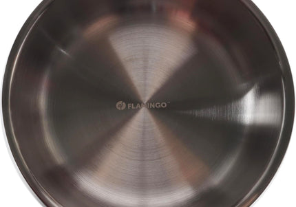 Flamingo Muna Inox Steel Bowl – Double-Walled Stainless Steel, Medium Size, Durable Design