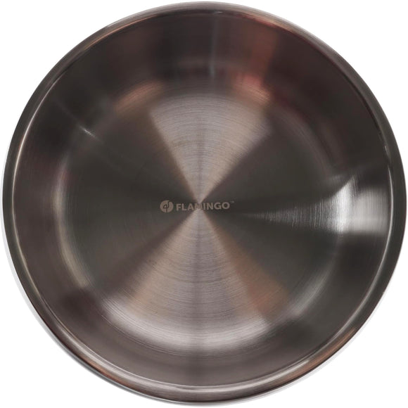 Flamingo Muna Inox Steel Bowl – Double-Walled Stainless Steel, Medium Size, Durable Design