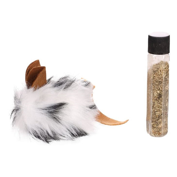 Flamingo Sikske Mouse Cat Toy – 9cm Plush with Catnip, Engaging Play Design