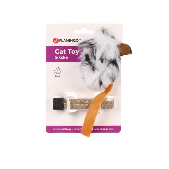 Flamingo Sikske Mouse Cat Toy – 9cm Plush with Catnip, Engaging Play Design