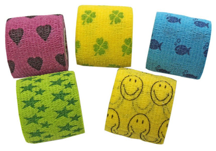 Polnet Fun Flex Patterned Bandage – Flexible 5cm Width, 4.5m Roll, Durable Design