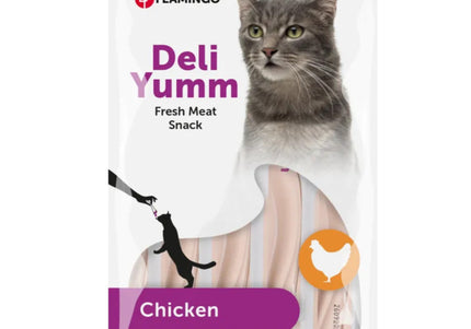 Flamingo Cat Deli Yumm Paste with Chicken – Creamy Treat Sticks, 5x14g Pack