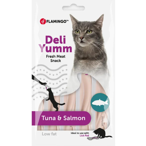 Flamingo Cat Deli Yumm Paste – Creamy Tuna and Salmon Treat, 5x14g Sachets