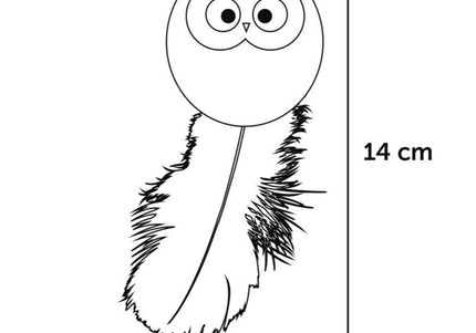 Flamingo Winny Owl Cat Toy – 14cm Plush with Feather Boa, Catnip, and Rustling Sound