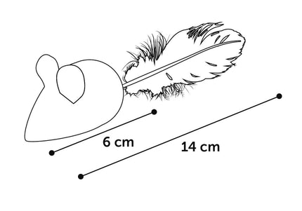 Flamingo Winny Mouse Cat Toy 14cm – Feather Boa, Catnip, Rustling Sound, Engaging Play